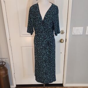 Nine & Co. Black and Blue Midi Dress